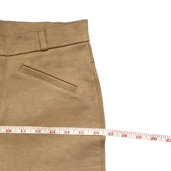 Zara Equestrian Riding Pants Brown Patch Quiet Luxury Preppy Chic Size Medium - Picture 7 of 14